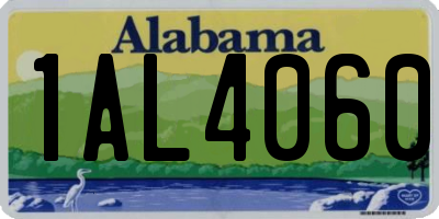 AL license plate 1AL4060