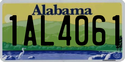 AL license plate 1AL4061