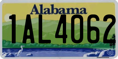 AL license plate 1AL4062