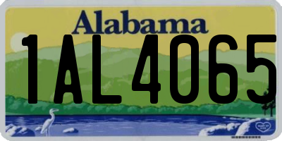 AL license plate 1AL4065