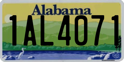 AL license plate 1AL4071
