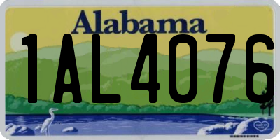 AL license plate 1AL4076