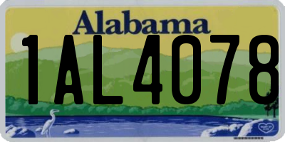 AL license plate 1AL4078