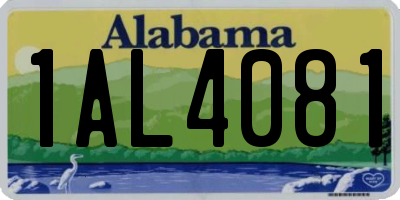 AL license plate 1AL4081