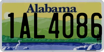 AL license plate 1AL4086