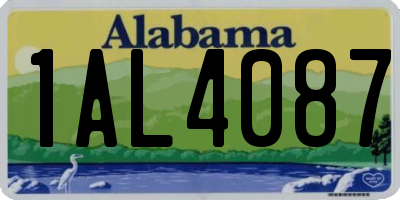 AL license plate 1AL4087