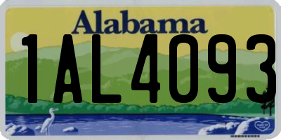 AL license plate 1AL4093