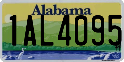 AL license plate 1AL4095