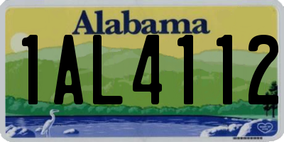 AL license plate 1AL4112