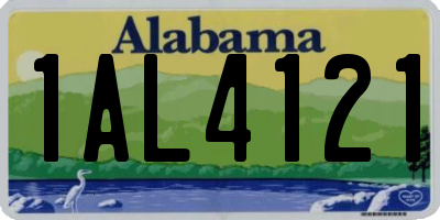 AL license plate 1AL4121