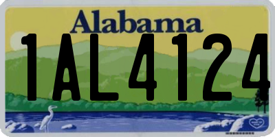 AL license plate 1AL4124