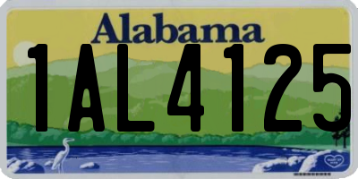 AL license plate 1AL4125