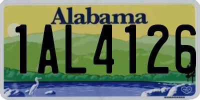 AL license plate 1AL4126