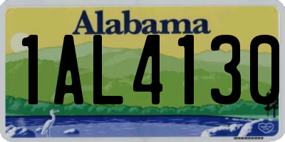 AL license plate 1AL4130