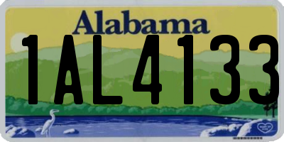 AL license plate 1AL4133