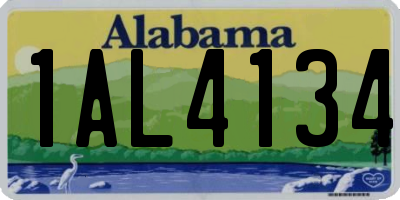 AL license plate 1AL4134