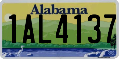 AL license plate 1AL4137
