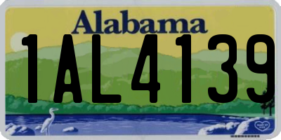 AL license plate 1AL4139