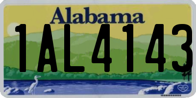 AL license plate 1AL4143
