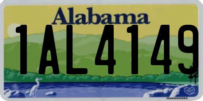 AL license plate 1AL4149
