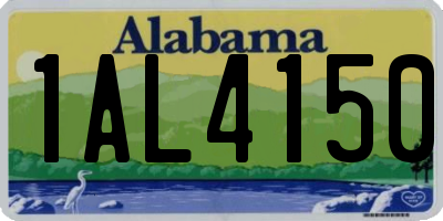 AL license plate 1AL4150