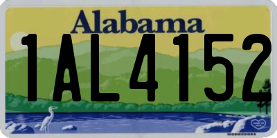 AL license plate 1AL4152