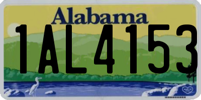 AL license plate 1AL4153