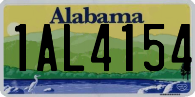 AL license plate 1AL4154