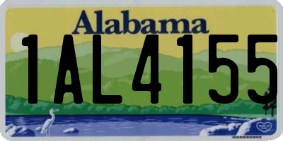 AL license plate 1AL4155