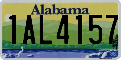AL license plate 1AL4157