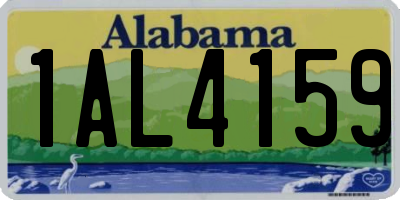 AL license plate 1AL4159
