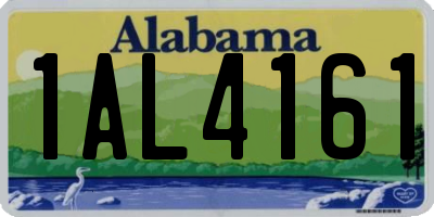 AL license plate 1AL4161