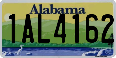 AL license plate 1AL4162