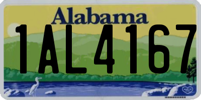 AL license plate 1AL4167
