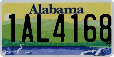 AL license plate 1AL4168
