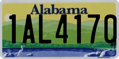 AL license plate 1AL4170