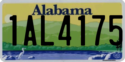 AL license plate 1AL4175