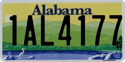 AL license plate 1AL4177