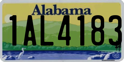 AL license plate 1AL4183