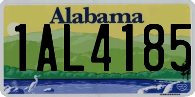 AL license plate 1AL4185