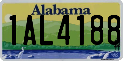 AL license plate 1AL4188