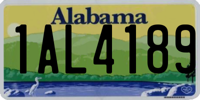 AL license plate 1AL4189
