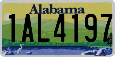 AL license plate 1AL4197
