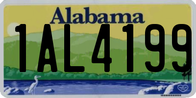 AL license plate 1AL4199
