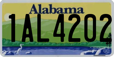AL license plate 1AL4202