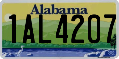 AL license plate 1AL4207