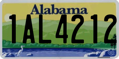 AL license plate 1AL4212