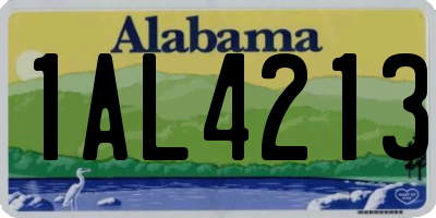 AL license plate 1AL4213
