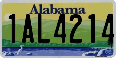 AL license plate 1AL4214