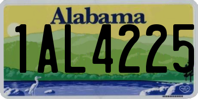 AL license plate 1AL4225